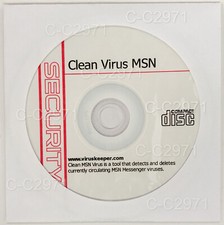 Clean MSN Virus CD Detects  Deletes MSN Messenger Viruses - NEW
