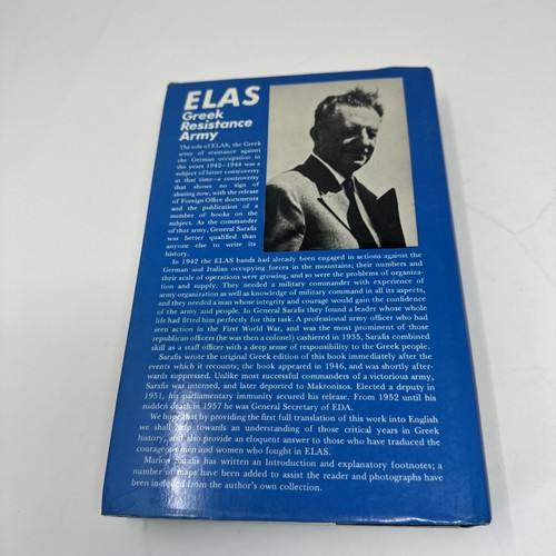Elas: Greek Resistance Army by Stefanos Sarafis - Pub: Merlin - 1980 - Hardback - Picture 6 of 6