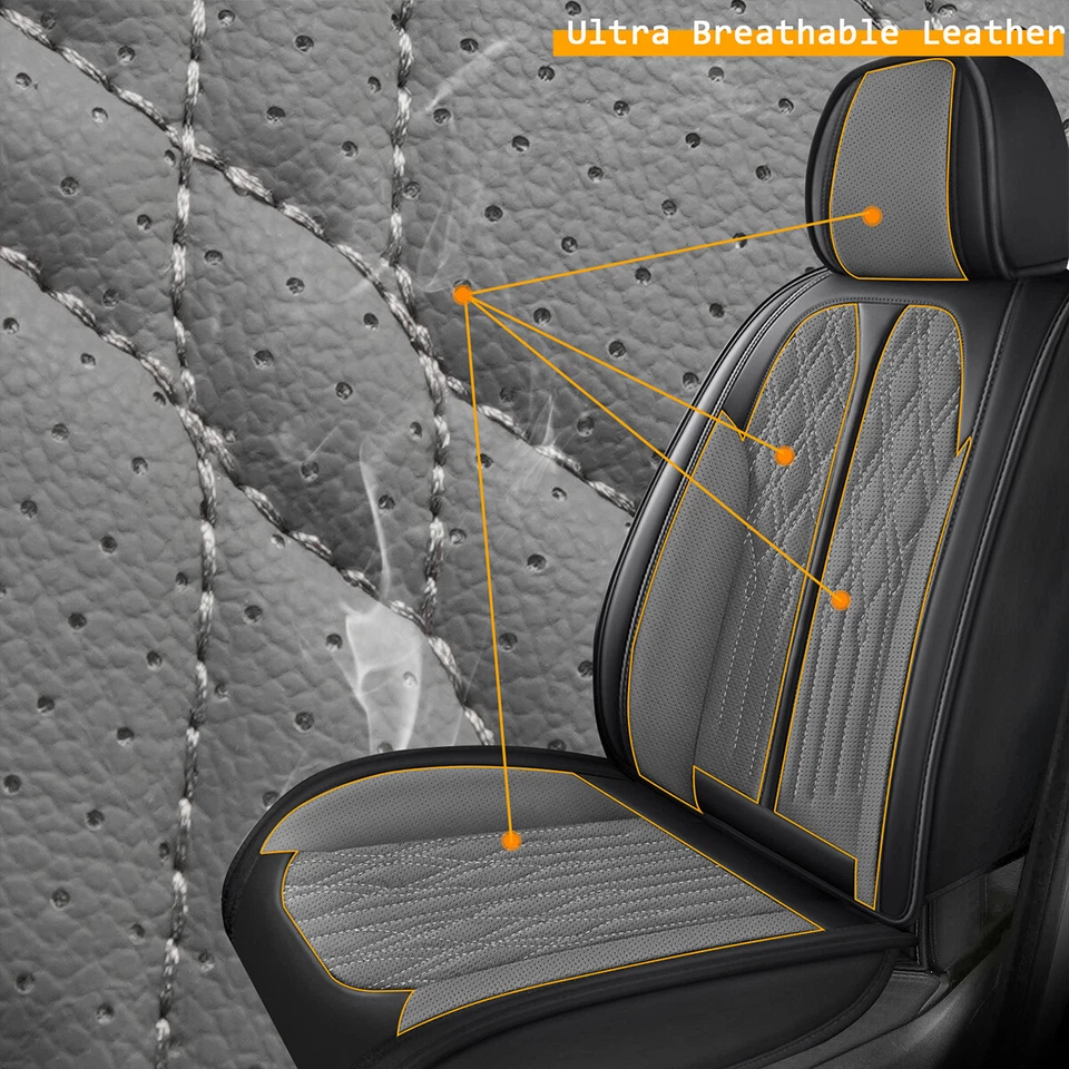 PU Leather Car Front Row Seat Covers Cushion 2pcs For Dodge Avenger 2008-2014 Foto 4 de 4