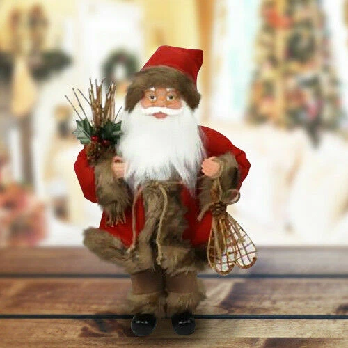 Statuine Babbo Natale in legno per l'albero di Natale, tema natale