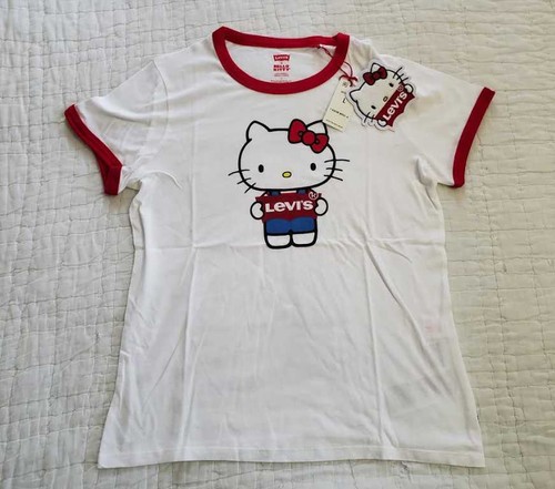 HELLO KITTY RINGER T-SHIRT TEE | eBay