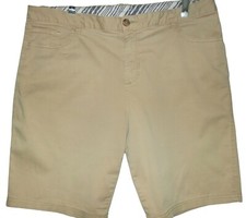 Time and Tru Shorts Womens 16 x 9"Inseam Tan Beige 5-pocket Cotton Stretch