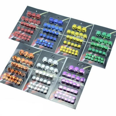 30/SET Motorcycle Screw Nut Bolt Cap Cover Universal Fit For Motorcycle