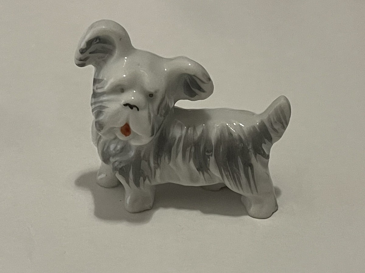 Collection of 5 Vintage Porcelain Figurines of Dogs Occupied Japan