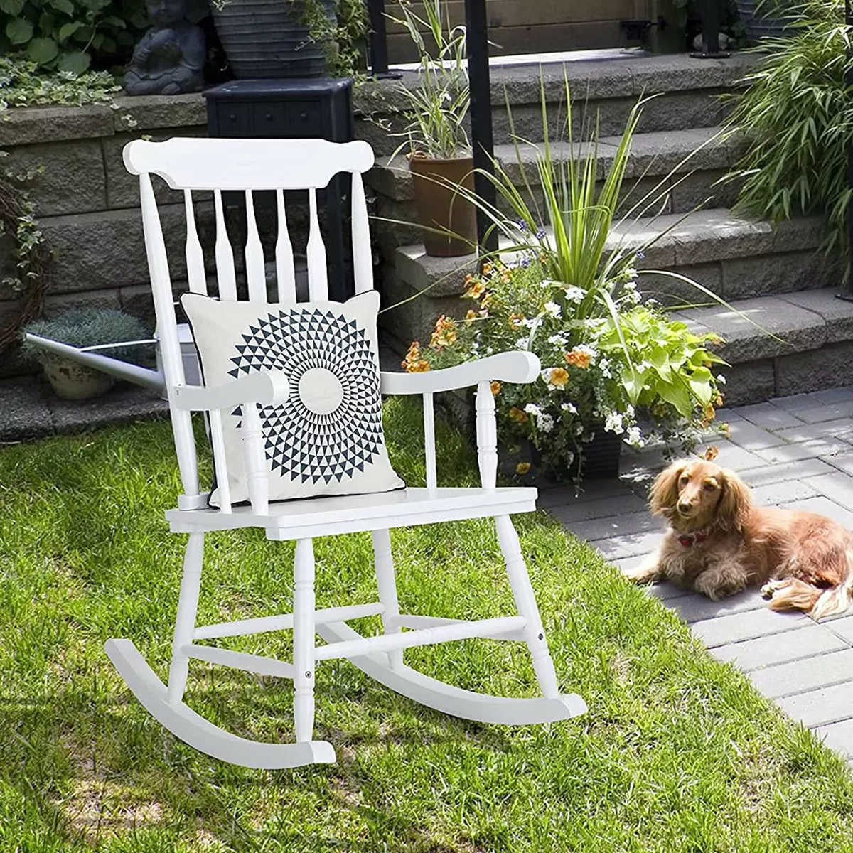 Oversized wooden clearance rocking chair