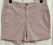 Old Navy Women  s Size 12 Pink White High Rise Every Day Shorts 4  Inseam