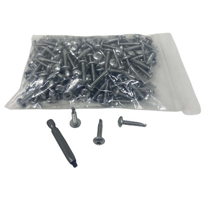 250 Pack Zinc 1'' Inch Length Torx Self Tapping Sheet Metal Cargo Trailer Screws