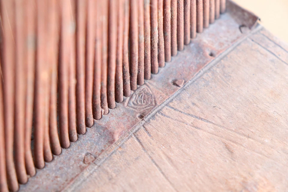 Flax Hatchel Hackling Comb Comber Antique Primitive Carding Tool Marked 1920s. - Image 2 of 4