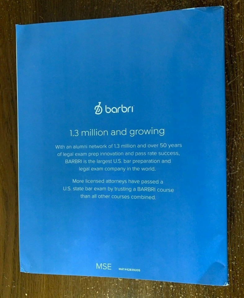 2021 ~ 2022 BARBRI Bar Exam Review SIMULATED MBE MSE Prep Book *CLEAN ...