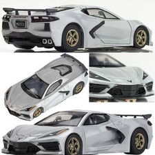 AFX 22095 Corvette C8 Silver HO Slot Car MegaG for Auto World