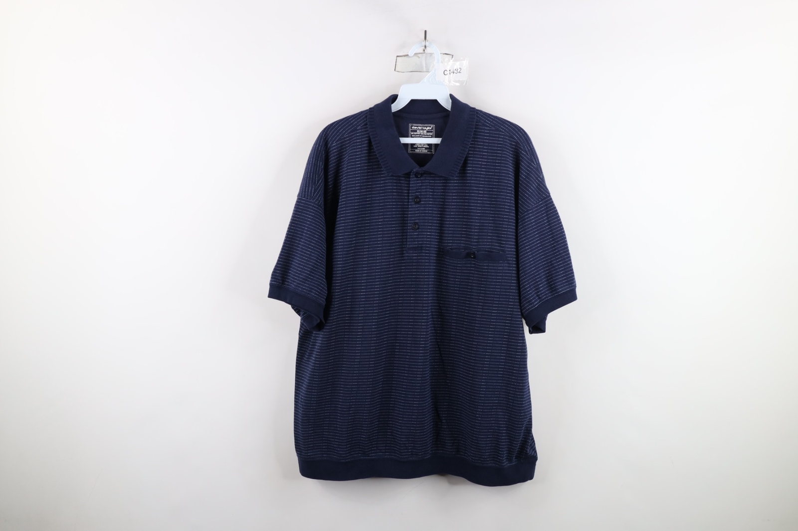 Vintage 90s Streetwear Mens XL Faded Striped Knit Collared Pullover Polo Shirt