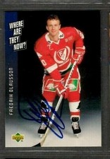 1995-96 Swedish Upper Deck #247 Fredrik Olausson Hockey Card Signed Autograph