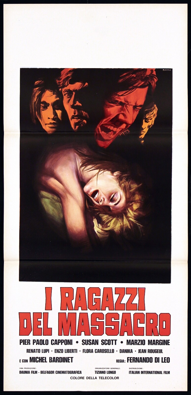 Locandina originale film I ragazzi del massacro (1969) - Regia di Fernando Di Leo