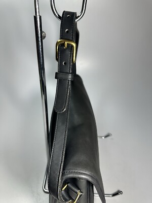 Vintage Coach Flap Bag 9727 Rare Black Leather ~ Made In USA Vintage Coach Flap Bag 9727 Rare Black Leather ~ Made In USA