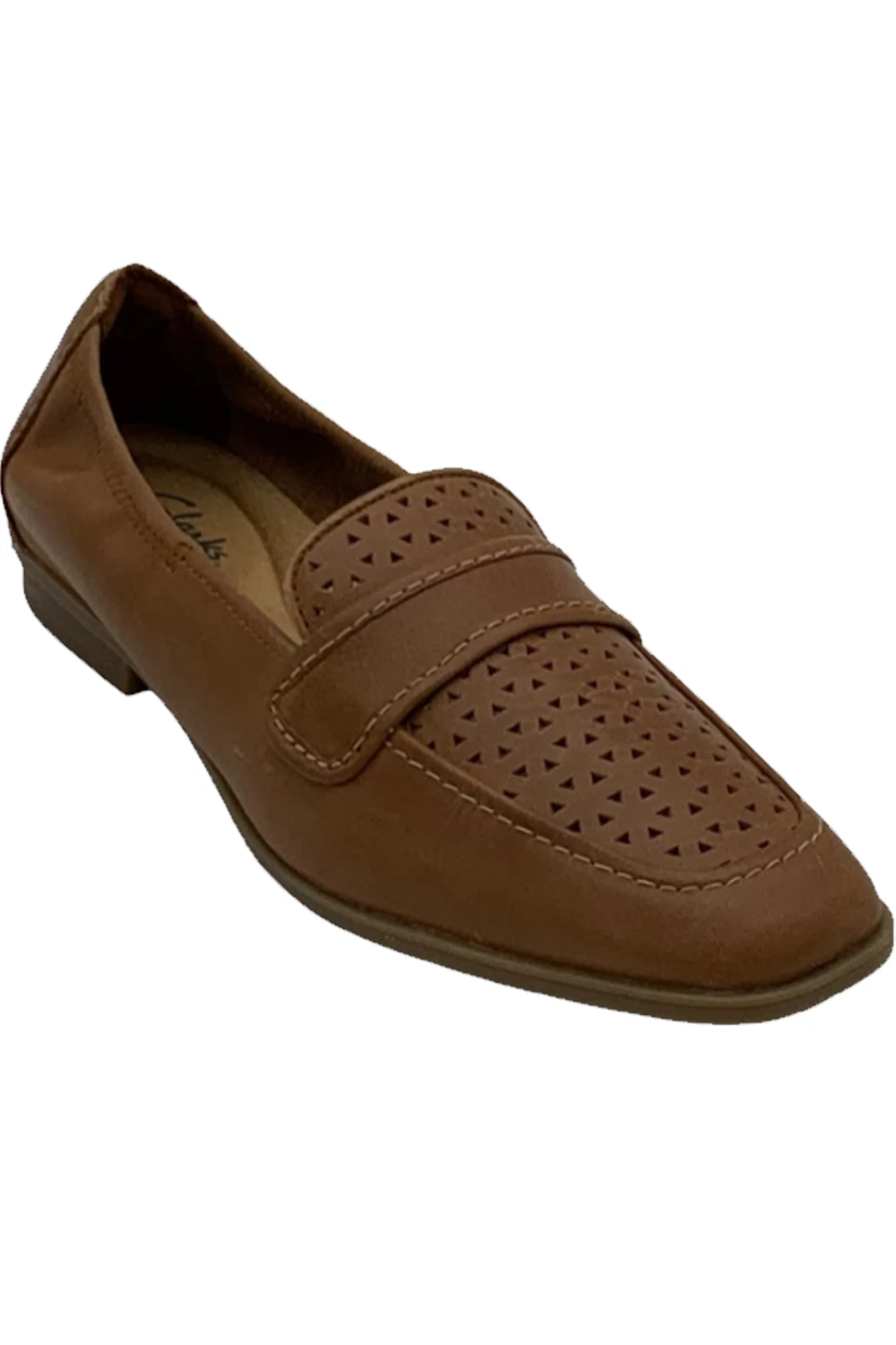 Mocassini Clarks Collection in pelle forata modo lirico marrone chiaro