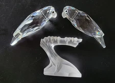 vtg 1987 SWAROVSKI CRYSTAL 2 LOVEBIRDS SCS 1st Annul Edition TOGETHERNESS Rare !