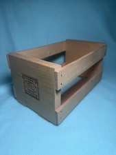 Vintage Napa Valley Wooden 20 CD Storage Crate Desktop Media Rack Box Holder
