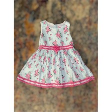 Vintage 90s Y2K Nannette Kids 2T Rose Floral Cottagecore Garden Tea Party Dress