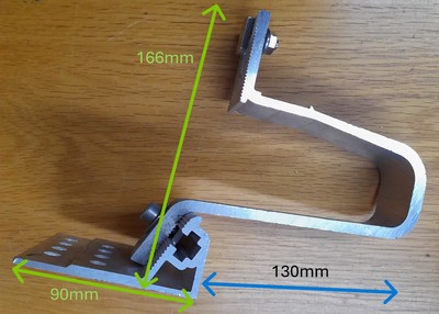 Solarpanel Dachhaken Pfanne Ziegel Dachziegel Aluminium x50