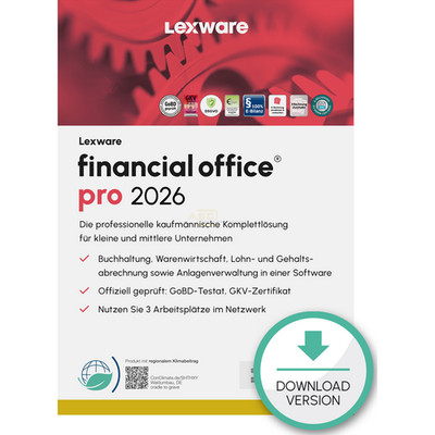 Lexware financial office pro 2026 ABO-Lizenz 3 PCs (Win 10/11) 1 Jahr Laufzeit