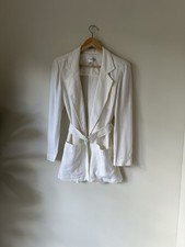 VTG 90s Christian Dior Separates Belted Blazer Shacket Luxury Minimalist Elegant