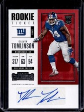 2017 Panini Contenders Dalvin Tomlinson Rookie Ticket Auto #156 Giants Rookie