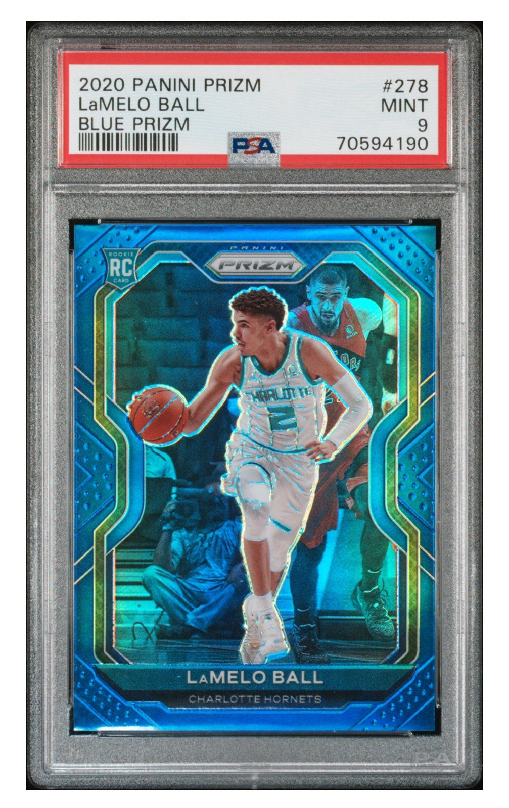 2020-21 Panini Prizm TRUE BLUE /199 Lamelo Ball Rookie RC #278 PSA 9 MINT