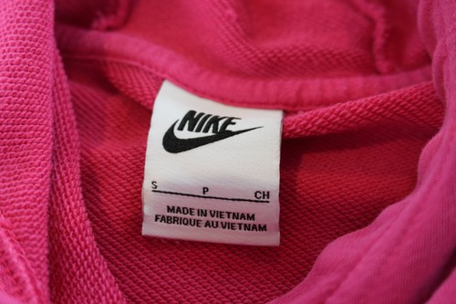 Nike Hoodie Youth Girls Small Pink Air Cropped Pullover Sweatshirt Embroidered - Picture 4 of 10