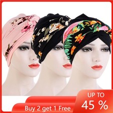 Indian Women Hijab Braids Head Wrap Hat Muslim Hair Loss Bonnet Turban Chemo Cap