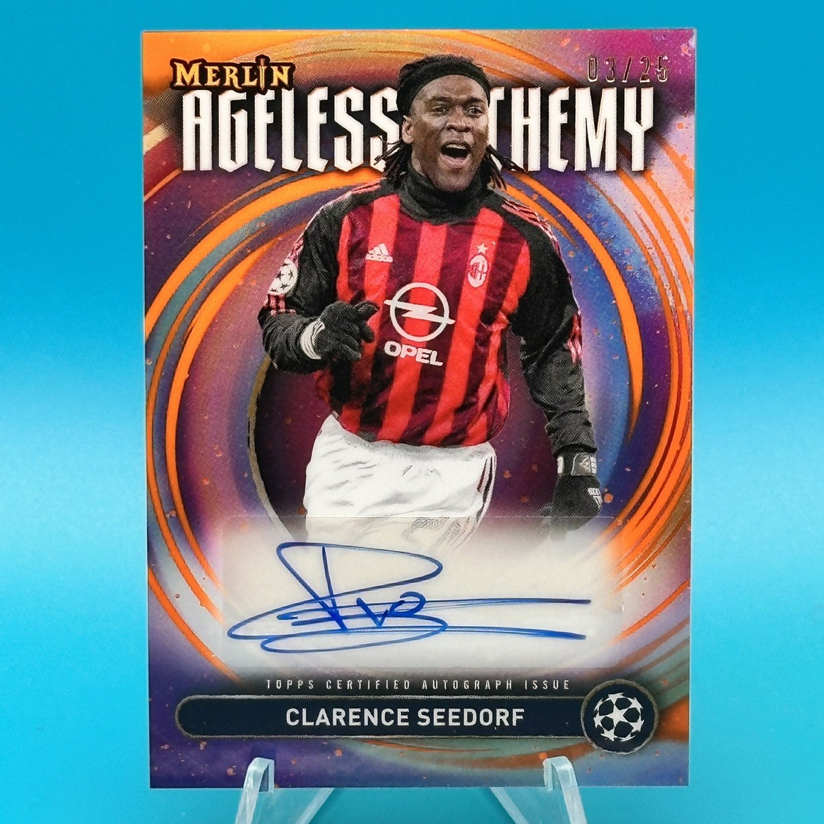 2024-25 Topps Merlin Clarence Seedorf Ageless Alchemy Auto /25