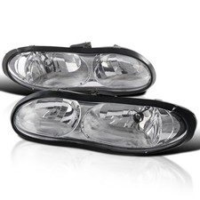 Chrome Clear Headlights Pair for 1998-2002 Chevy Camaro Z28 Headlight Assembly