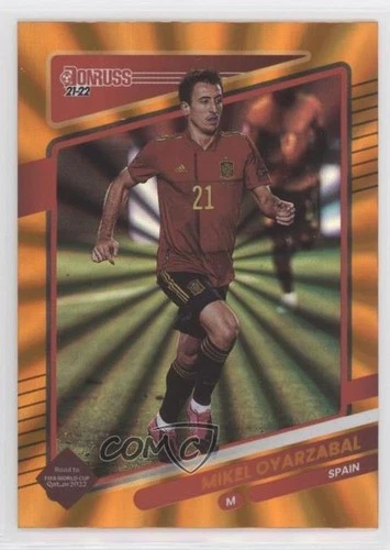 2021-22 Panini Donruss Road to Qatar Holo Orange Laser Mikel Oyarzabal #150