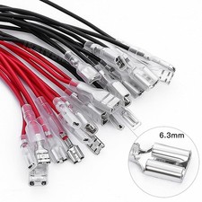 6.3mm Quick Female Spade Wire 18 Awg Splice Connectors Speaker Single Head Cr...