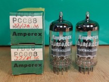 Closely Matched Pair of Amperex 7DJ8 PCC88 NO...