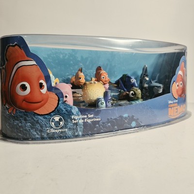 Disney Store Finding Nemo 9 Piece Figurine Playset NIB Sealed Pixar Fish Figures