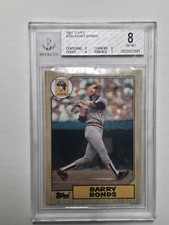 1987 Topps Barry Bonds Rookie Card #320 Graded BGS 8 NM-MT Beckett. rookie card picture