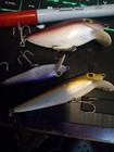 Lot 3 Vintage Storm Pre-Rapala Thin Fin Black Red GoldPurple White Shiner Minnow — photo 5