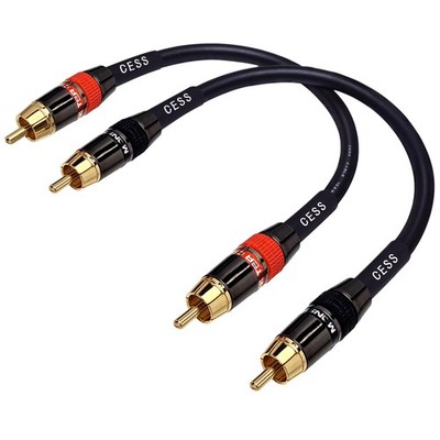 CNCESS CESS-163-1f Low Noise 12 Gauge Premium RCA Audio Line Patch Cable (1 F...