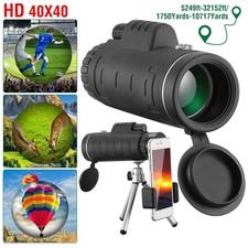40x40 Monocular Telescope with Phone Adapter Tripod for Bird Watching Outdoor
