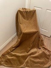 Vintage Velvet Curtains 2 Panels Rust Orange Ruffle Tape 35"w 59"d each