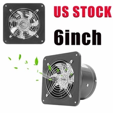 6" Exhaust Fan Ventilation Extractor Fan 110V Wall-Mounted Blower Duct Fan US FT