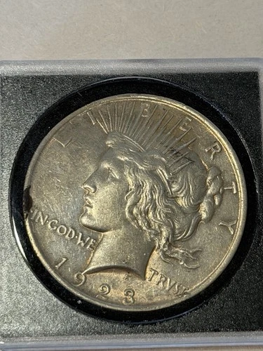 New Listing1923 Peace Dollar $1 Silver Coin Circulated Business Strike Uncertified DAMAGED