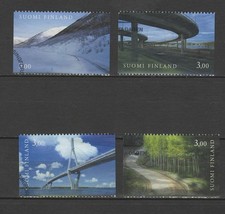FINLANDE n° YT 1435-1438 oblitérés année 1999 - Ponts