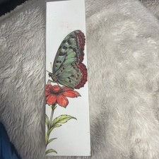 Butterfly-ONE OF A KIND. HAND COLORED BOOK MARK. BEAUTIFUL  Laminated