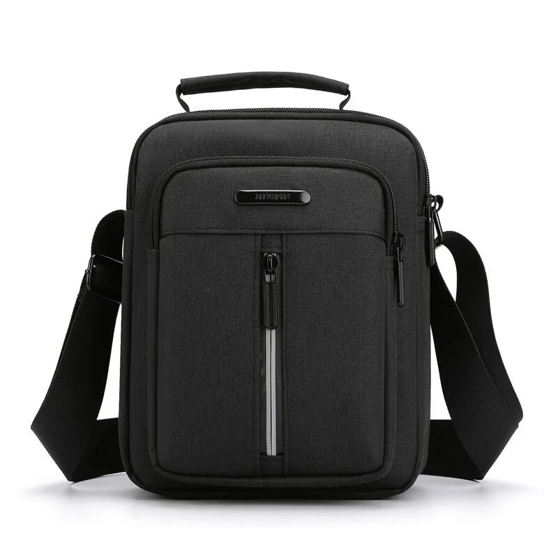 Men Crossbody Bags Sturdy Nylon Men's Shoulder Bag Travel Bags Black