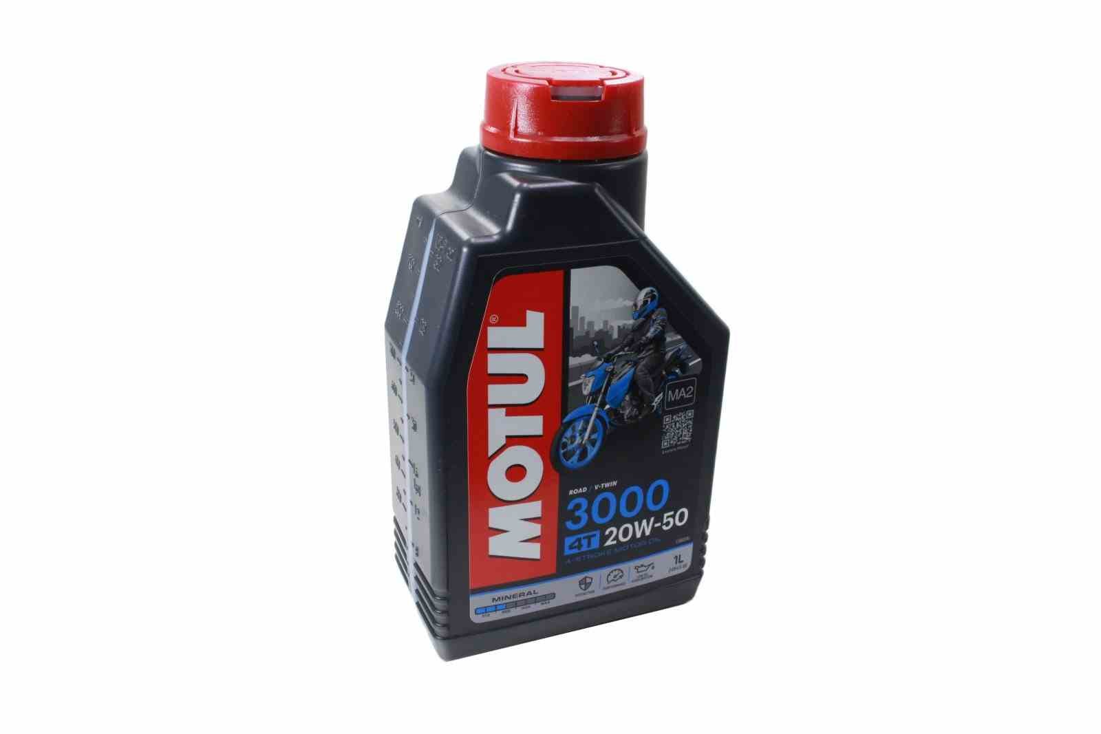 Motul 3000 4T 20W50 lubrifiant minéral pour protection moteur de moto 1L