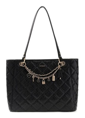 GUESS Libby Noel Tote Schultertasche Shopper Tasche Black schwarz Neu