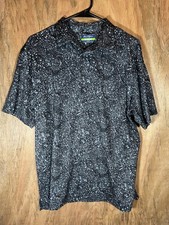 Ben Hogan Medium Performance Golf Polo Speckled Geometric Golfing Golfer Shirt