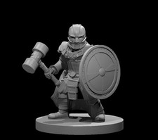 Dwarf Male Fighter V8 NPC 28mm Scale DND D D Tabletop Mini