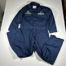 US Military Army Utility Coveralls Mens 50R Blue Jumpsuit Patches